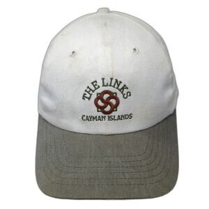 Texace Baseball Cap White Gray One Size Made in USA The Links Cayman Islands Hat
